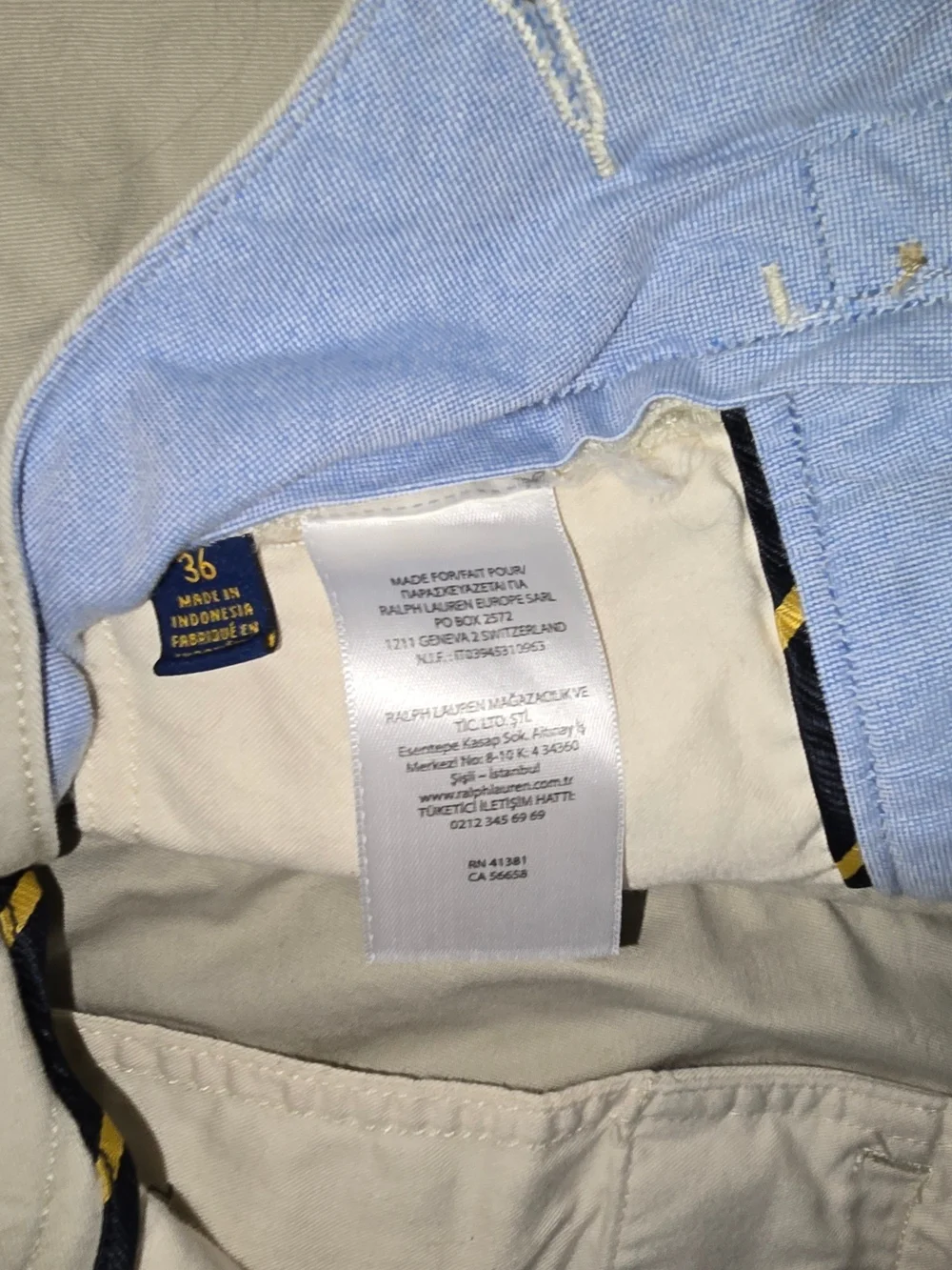 Ralph Lauren Men’s Cream Flat-Front Chino Shorts